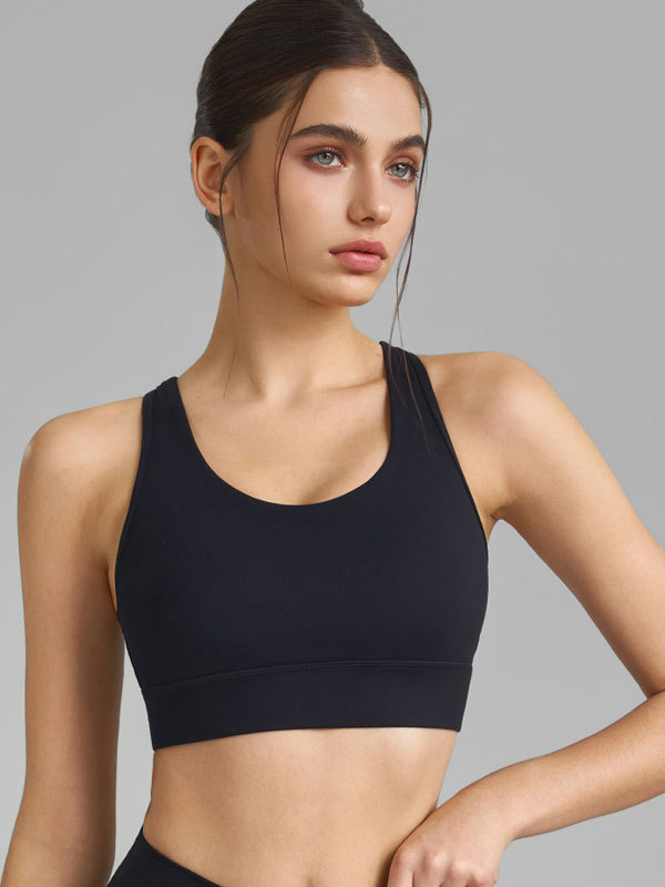 Mesh Panel Sports Bra