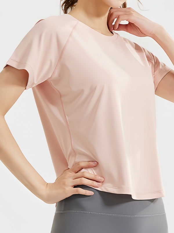 Loose Mesh Breathable Quick-Dry & Skin-Friendly Yoga Short-Sleeve Sports Fitness T-Shirt