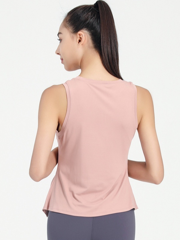 Sleeveless Ruched Waist-Cinched Quick-Dry Breathable Sports Fitness Tank Top