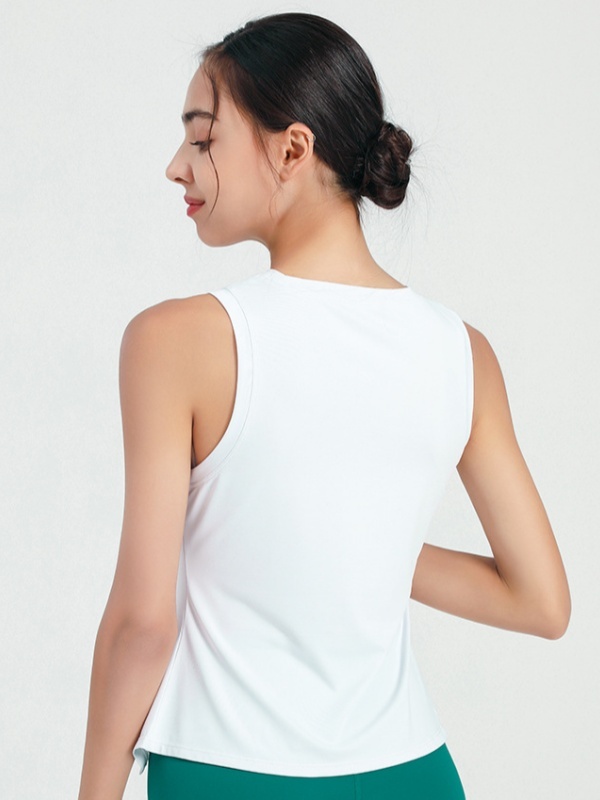 Sleeveless Ruched Waist-Cinched Quick-Dry Breathable Sports Fitness Tank Top