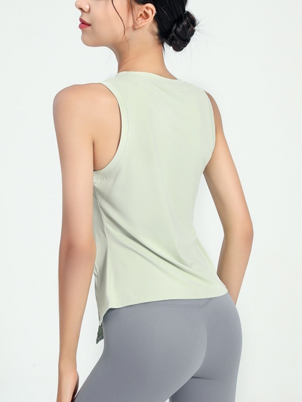 Sleeveless Ruched Waist-Cinched Quick-Dry Breathable Sports Fitness Tank Top