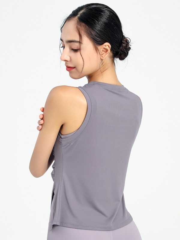 Flexvibe Ruched Waist Tank Top Quick Dry Breathable Sleeveless Gym Wear