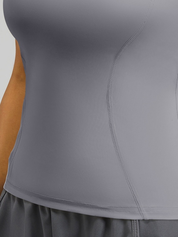 Crew Neck Slim-Fit Figure-Flattering Tight Sports Fitness Short Sleeve (High-Elasticity & Skin-Friendly Type)