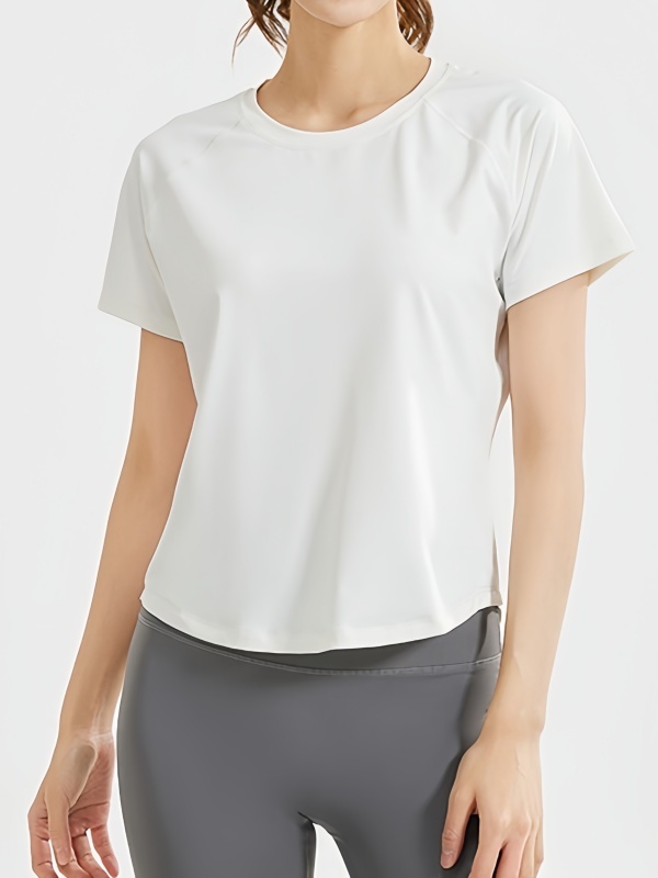 Loose Mesh Breathable Quick-Dry & Skin-Friendly Yoga Short-Sleeve Sports Fitness T-Shirt