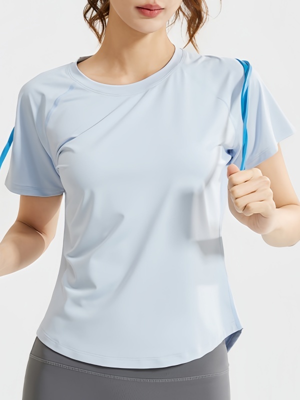 Loose Mesh Breathable Quick-Dry & Skin-Friendly Yoga Short-Sleeve Sports Fitness T-Shirt