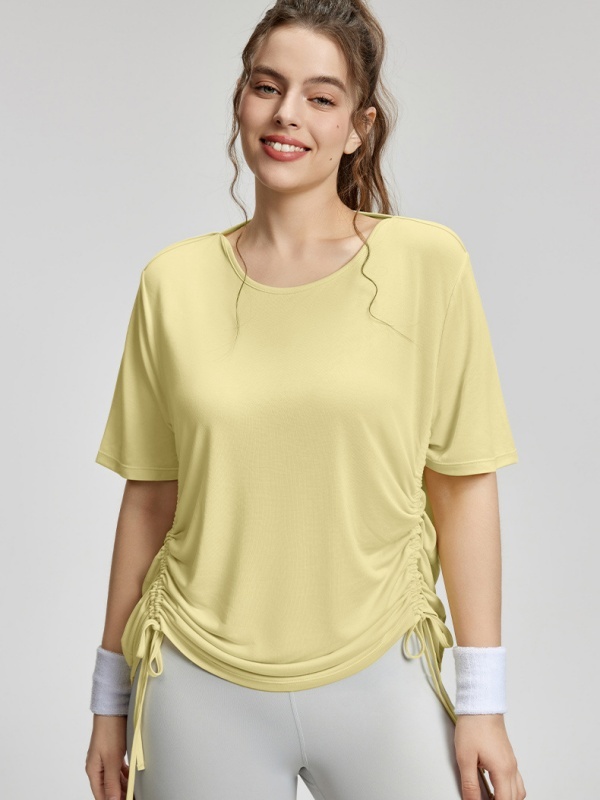 Plus-Size Loose-Fit Yoga Short Sleeve