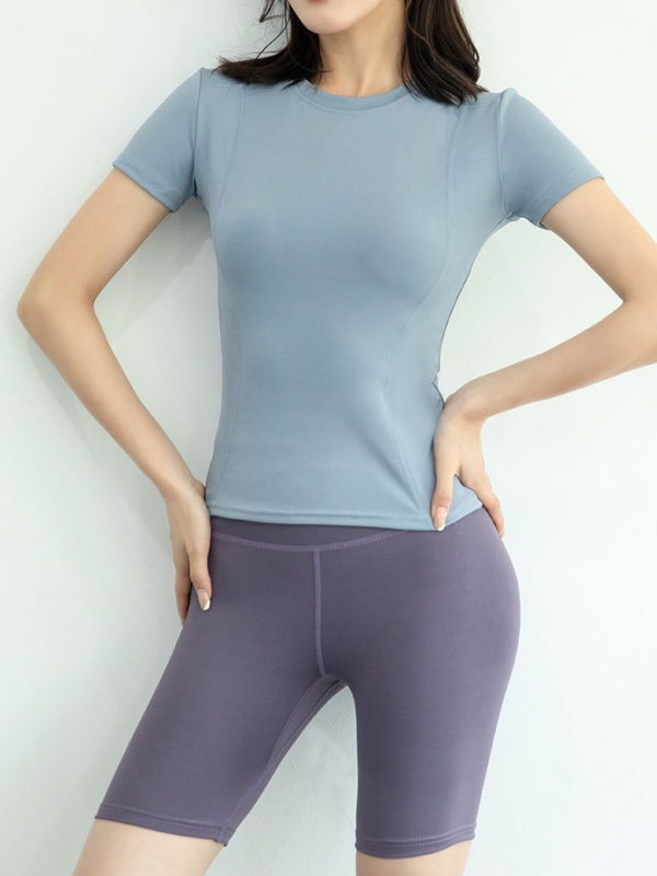 Tight-Fitting Quick-Dry Yoga Short-Sleeve Top