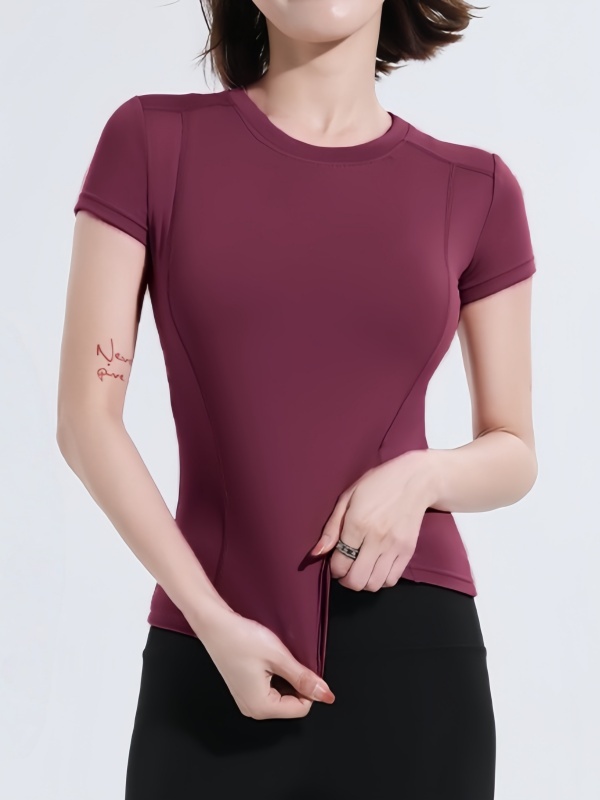 Flexvibe Plus-Size Breathable Mesh Yoga T-Shirt - Loose-Fit Gym Outdoor Running