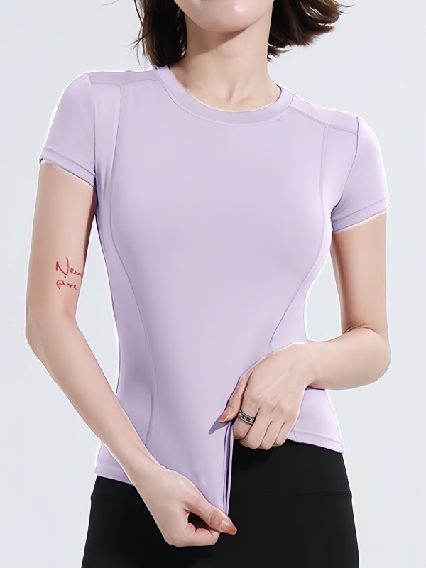 Flexvibe Plus-Size Breathable Mesh Yoga T-Shirt - Loose-Fit Gym Outdoor Running