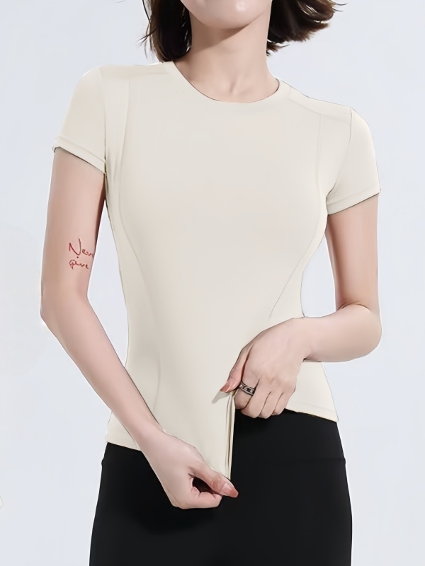 Flexvibe Plus-Size Breathable Mesh Yoga T-Shirt - Loose-Fit Gym Outdoor Running
