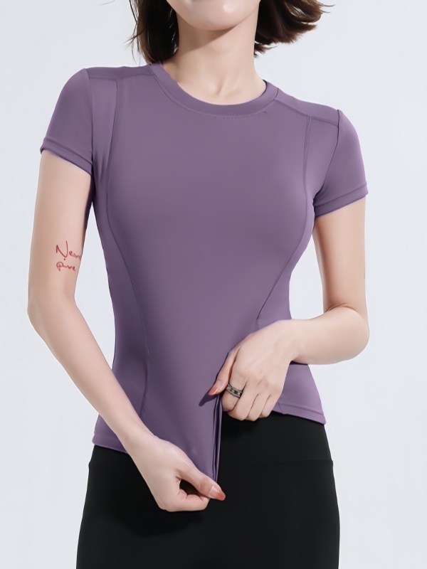 Flexvibe Plus-Size Breathable Mesh Yoga T-Shirt - Loose-Fit Gym Outdoor Running