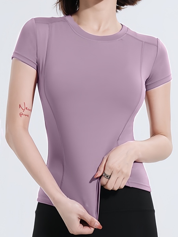 Flexvibe Plus-Size Breathable Mesh Yoga T-Shirt - Loose-Fit Gym Outdoor Running