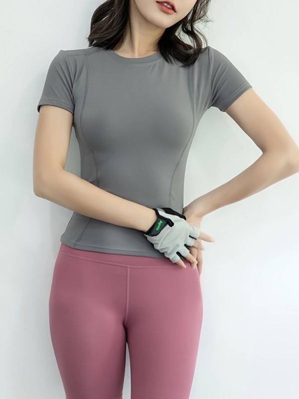 Tight-Fitting Quick-Dry Yoga Short-Sleeve Top
