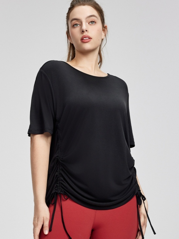 Plus-Size Loose-Fit Yoga Short Sleeve