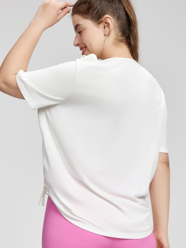 Plus-Size Loose-Fit Yoga Short Sleeve