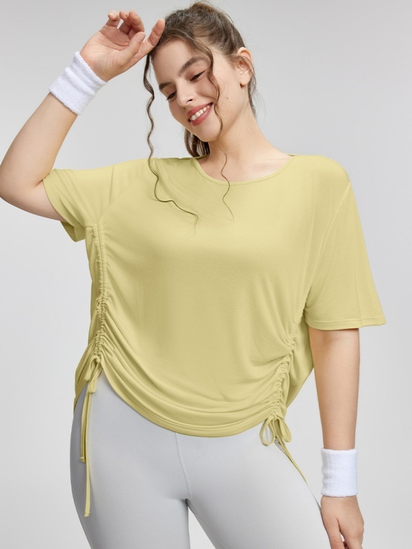 Plus-Size Loose-Fit Yoga Short Sleeve