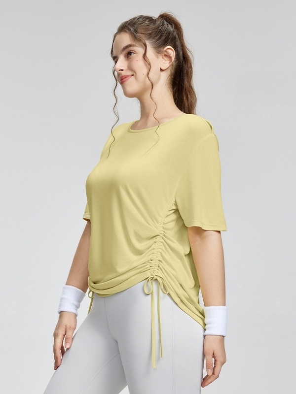 Plus-Size Loose-Fit Yoga Short Sleeve