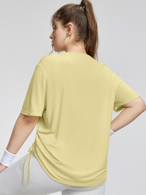 Plus-Size Loose-Fit Yoga Short Sleeve