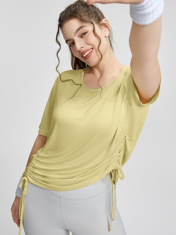Plus-Size Loose-Fit Yoga Short Sleeve