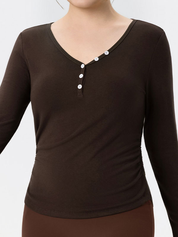 Plus Size Long-Sleeve Yoga Wear