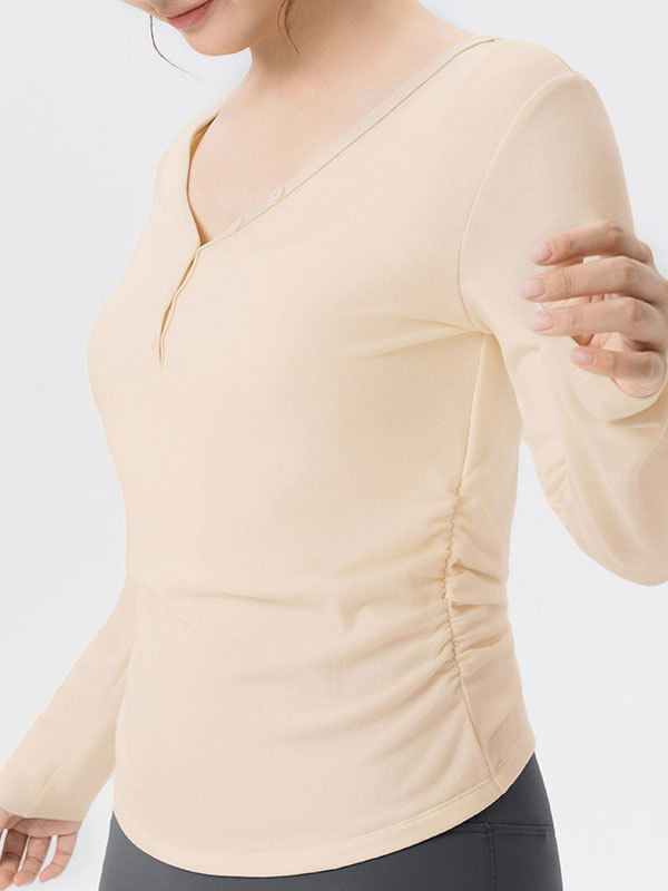 Plus Size Long-Sleeve Yoga Wear