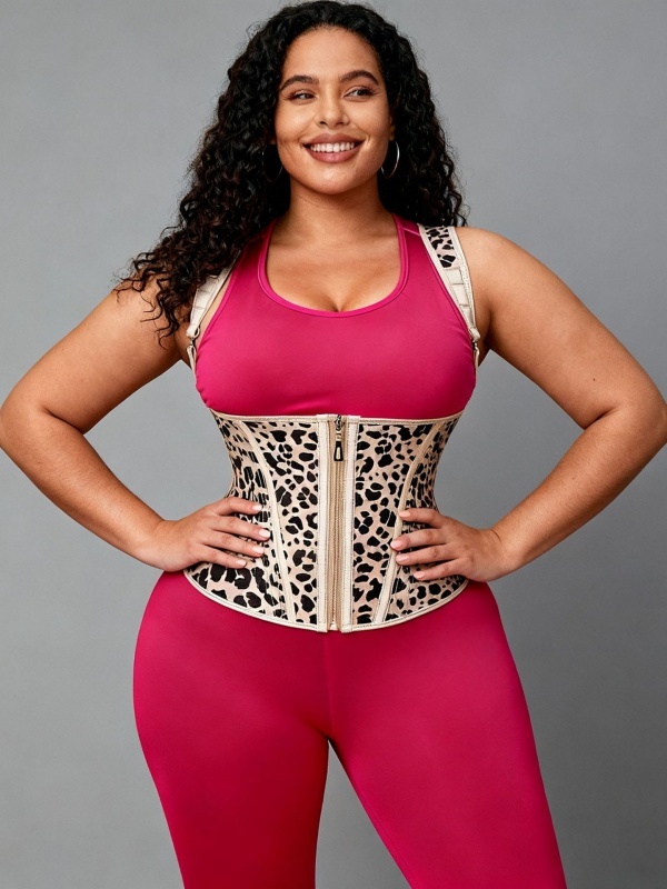 Zippered Double-Layer Steel-Boned Shapewear Tank Top