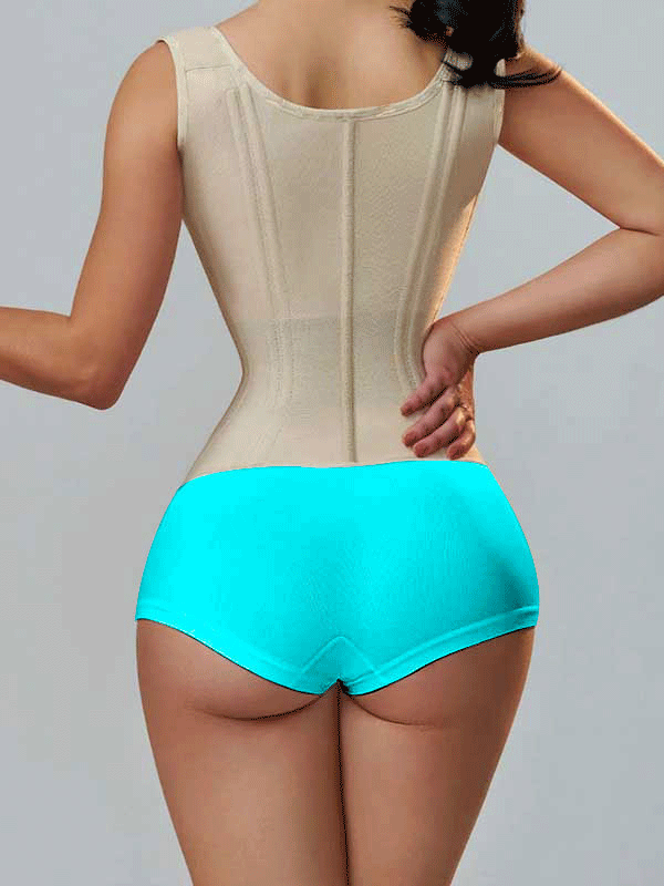 Zippered Double-Layer Steel-Boned Shapewear Tank Top