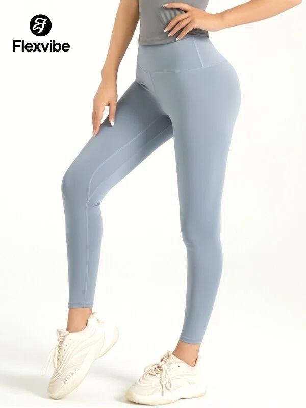 Flexvibe Buttery Soft High Waisted Yoga Leggings - Abdomen Smoothing Tummy Control & Moisture Wicking