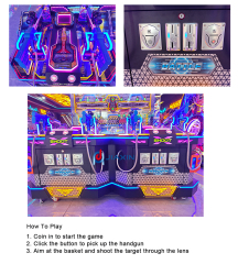 Arcade Video Game Machine Simulator Coin-Operated Shooting Entertainment with Bill Acceptor for 4 Players