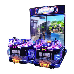 Coin Operated 4 Players Electronic Game Machine Shooting Arcade Machine 75 Inches HD Video Shooting Game with Prize Card System
