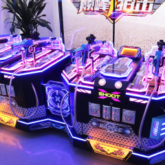 Coin Operated 4 Players Electronic Game Machine Shooting Arcade Machine 75 Inches HD Video Shooting Game with Prize Card System