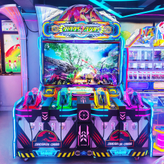 Indoor 4-Player Shooting Game Console VR Dinosaur War Battle Simulator Coin-Operated Shooting Arcade Game Machine Amusement Machine for 4 Players