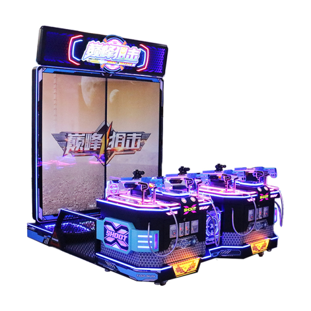 Best Selling Entertainment Shooting Game Machine 4-Player Coin-Operated Arcade Video Games with Prize Card System