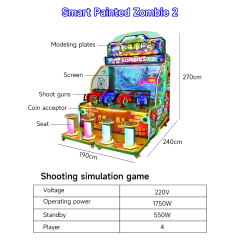 75inch Family Entertainment Equipment Coin Arcade Machine Video Game Shooting Arcade Game Machine Gaming Machines for Kids and Adults