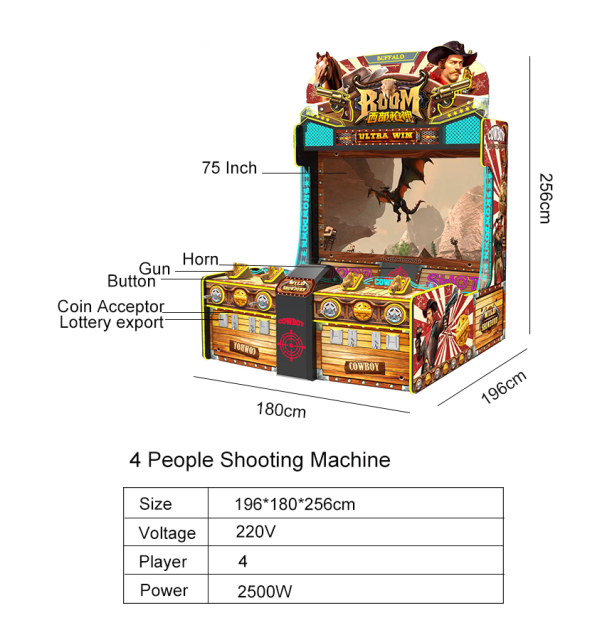 Interactive Simulation Shooting Arcade Game Machine Indoor Amusement Coin Operated Gun Shooting Games Machine for sale