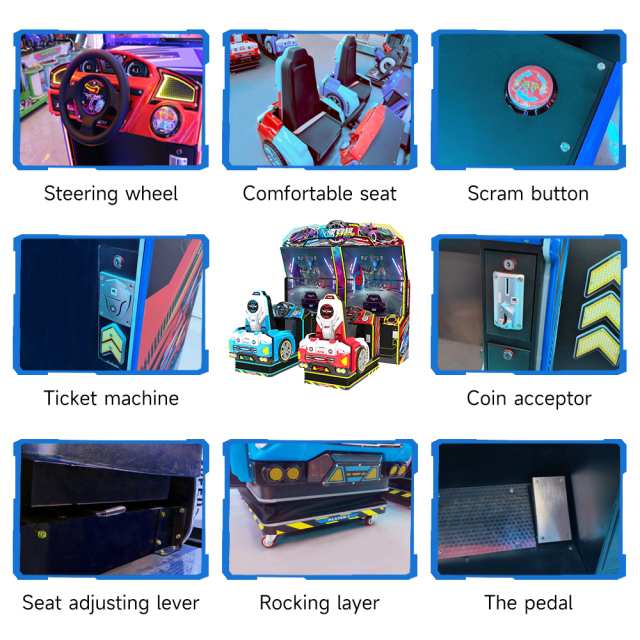 Indoor Amusement Park Arcade Car Racing Machine Video Arcade Machine Car Simulator Coin Operated Game Machine