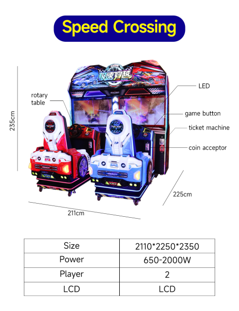 Dynamic Motion Seat Coin Operated Arcade Video Game Driving Simulator Car Racing Game Machine for Game Center