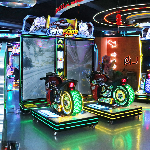 Amusement Park Racing Motorcycles Racing Simulator Coin Operated Game Arcade Machine