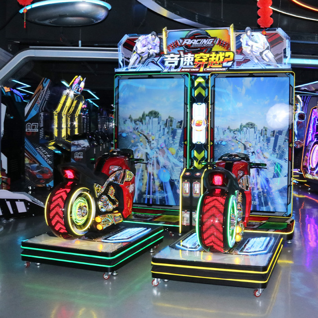 Amusement Park Racing Motorcycles Racing Simulator Coin Operated Game Arcade Machine