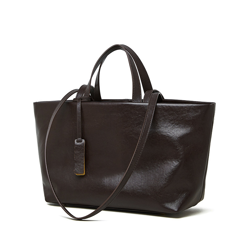 Retro soft leather shoulder bag