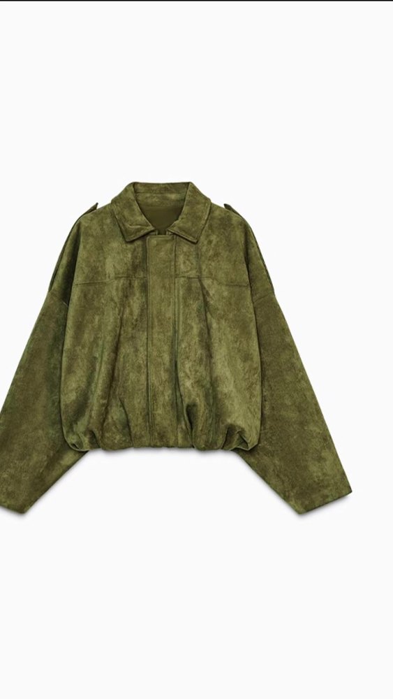 Leather suede jacket coat