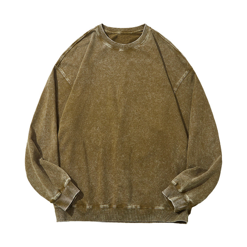 Vintage round-neck hoodie