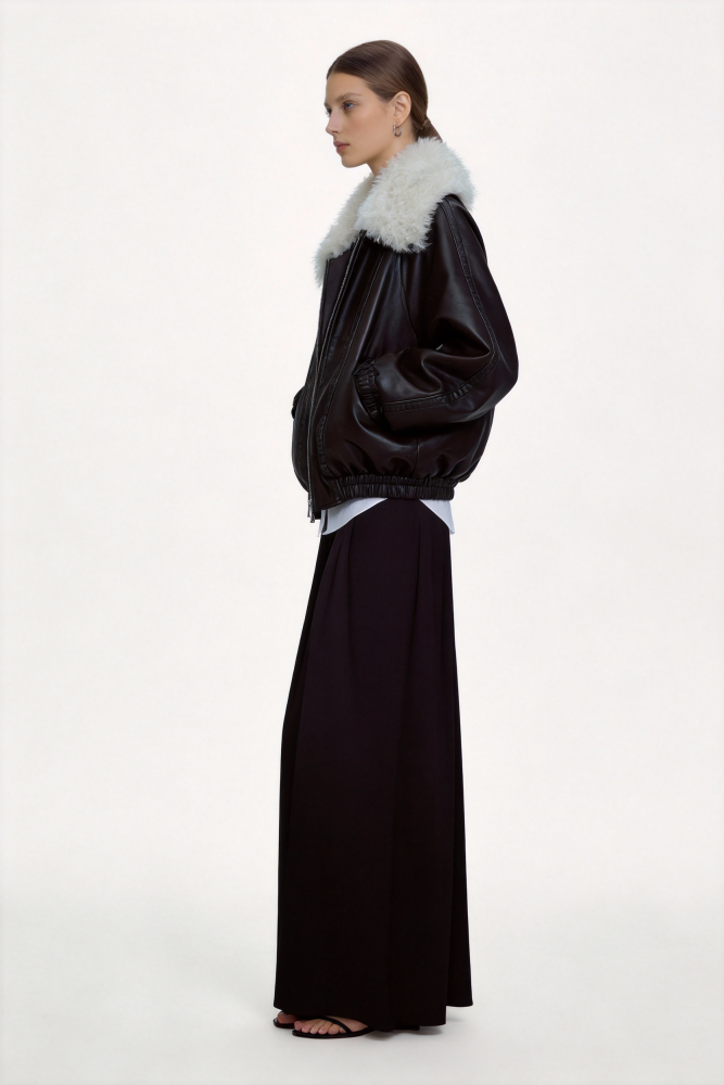 Removable fur collar insulated cotton-padded jacket