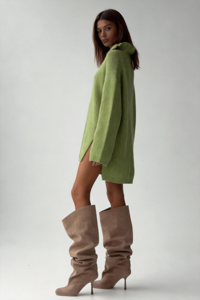 Ultra-loose zipper sweater