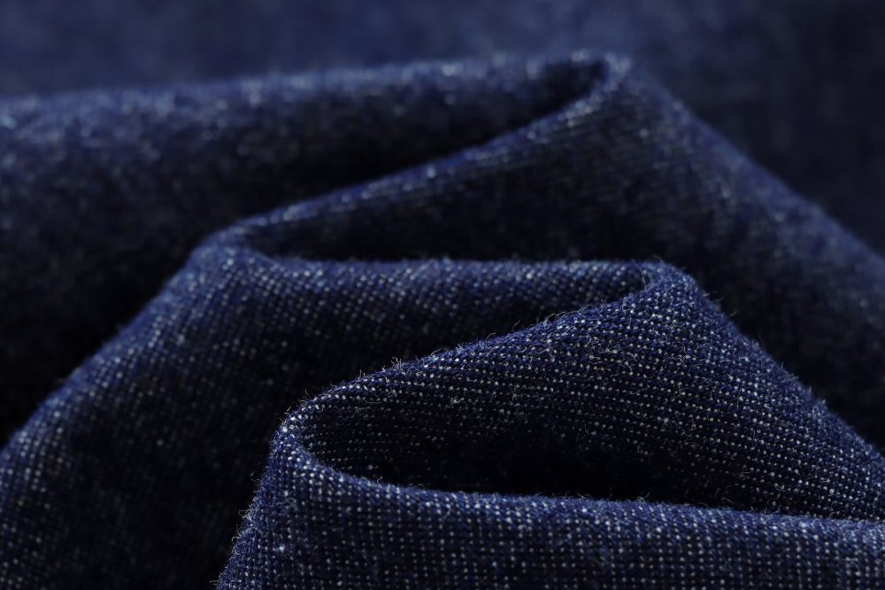 Belted bow-front denim shirt