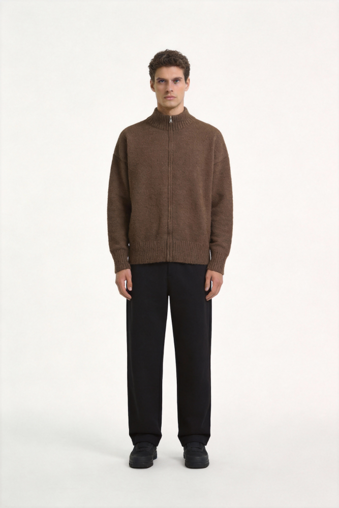 Warm knitted jacket