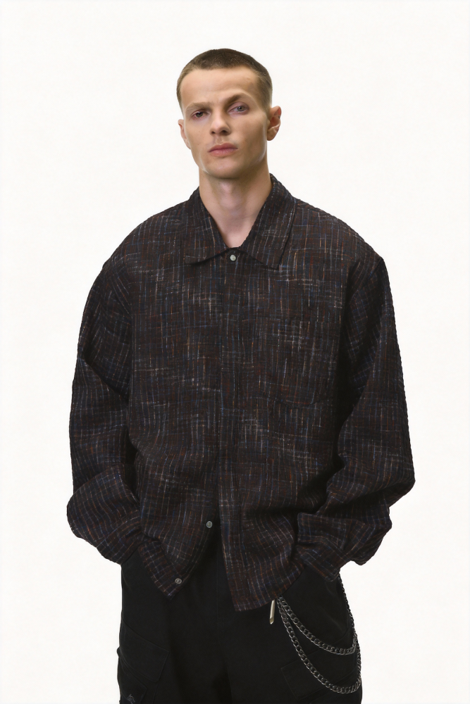 Floral checked shirt