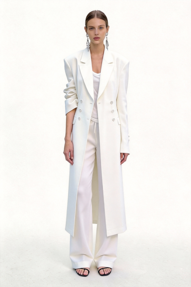 Long coat-style windbreaker jacket
