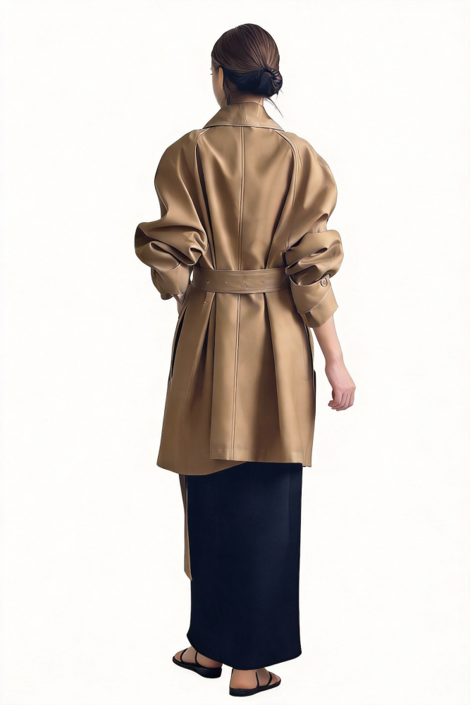 Loose wide lapel coat
