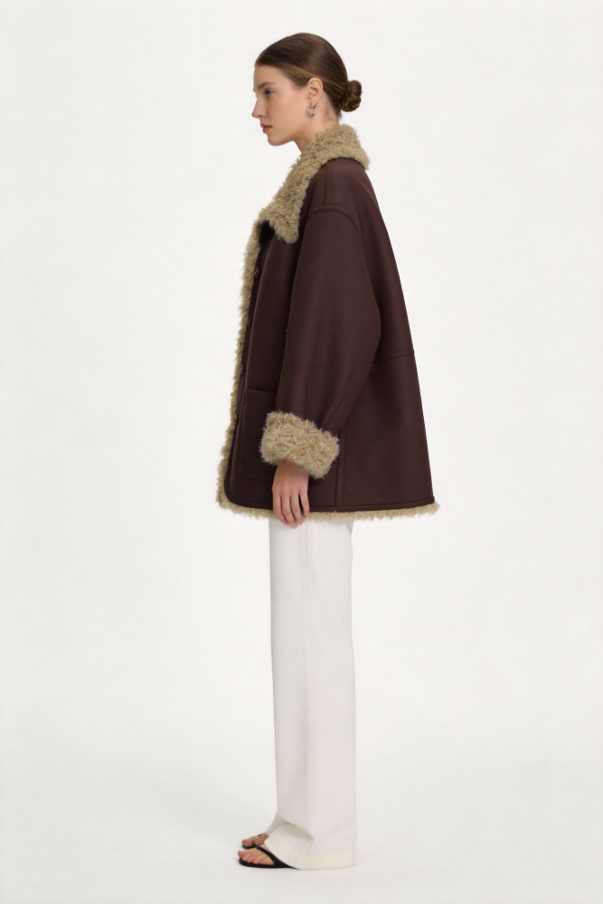 Double-sided fur coat